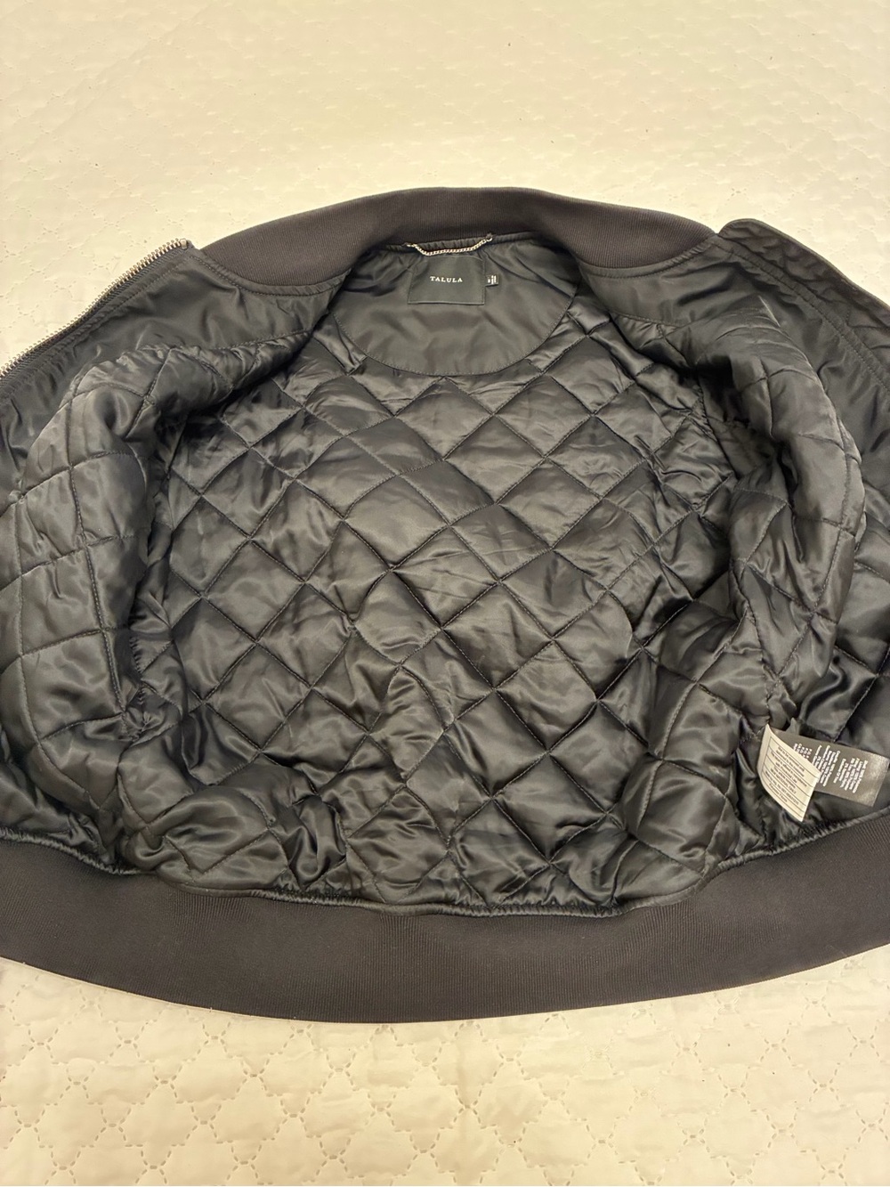 Aritzia - Talula Whitby Black Bomber Jacket with Zip Front - Picture 5 of 10